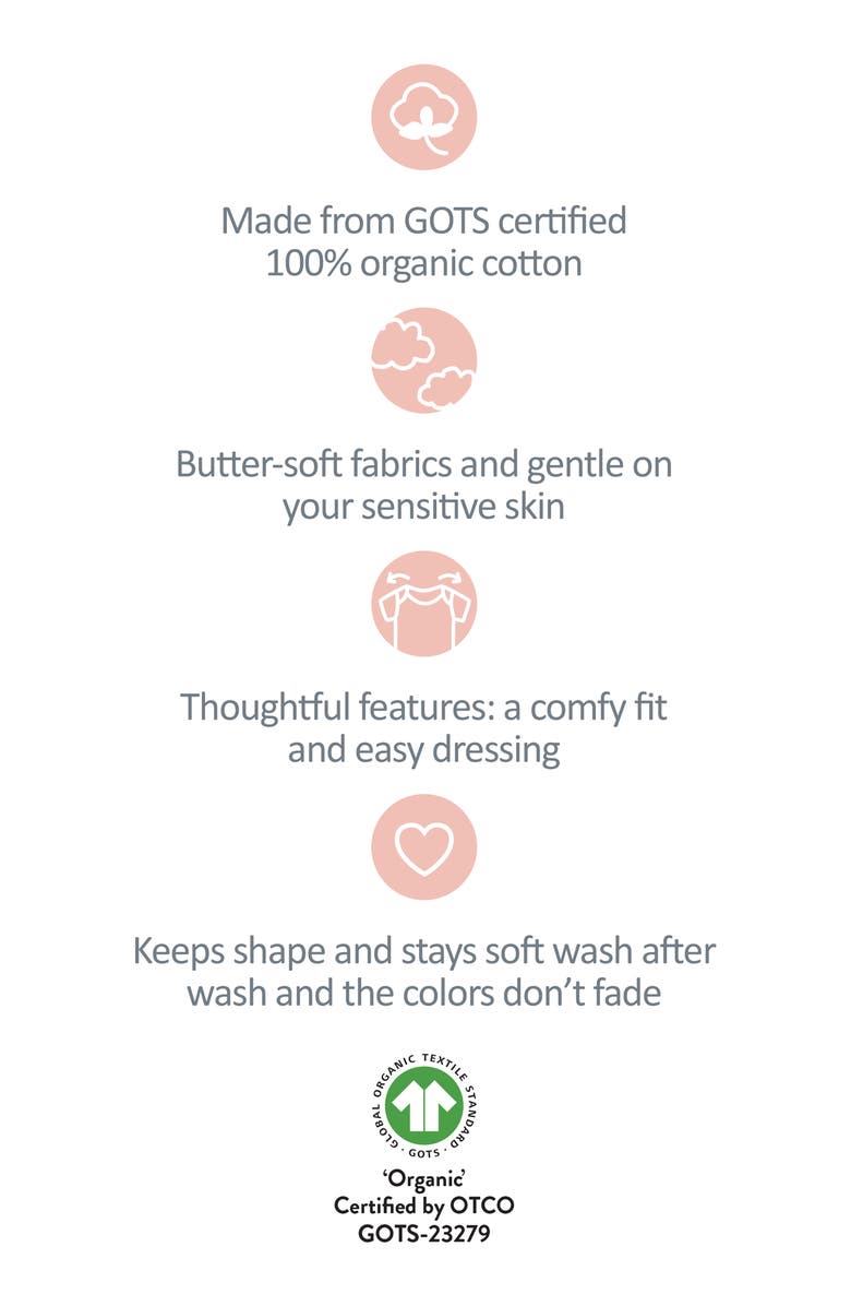 BUTTERBLU Rose Assorted 10-Pack Ruffle Organic Cotton T-Shirts, Alternate, color, Sorbet Frost Rainbow