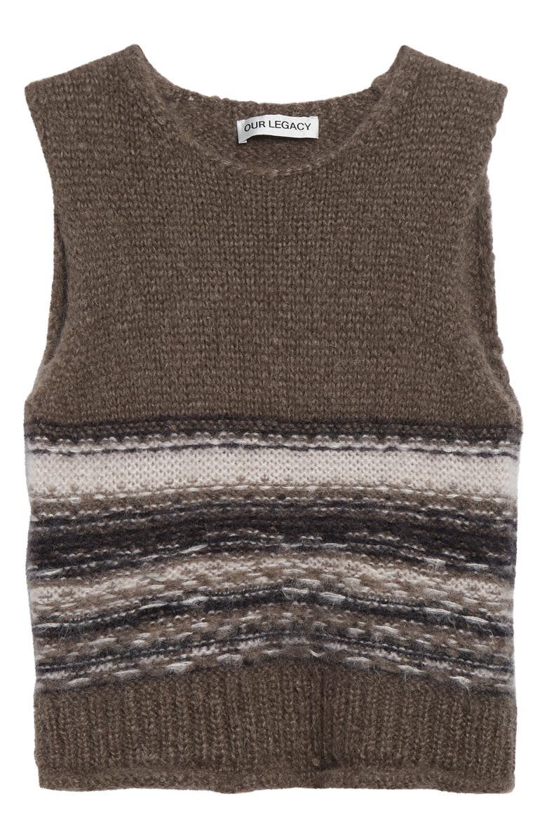OUR LEGACY Pleaser Stripe Mohair & Wool Sweater Tank, Alternate, color, Blur Fair Isle