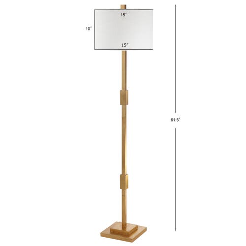Jonathan Y 61.5in Windsor Gold Leaf Floor Lamp In Gold Leaf