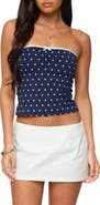 EDIKTED Polka Dot Tube Top