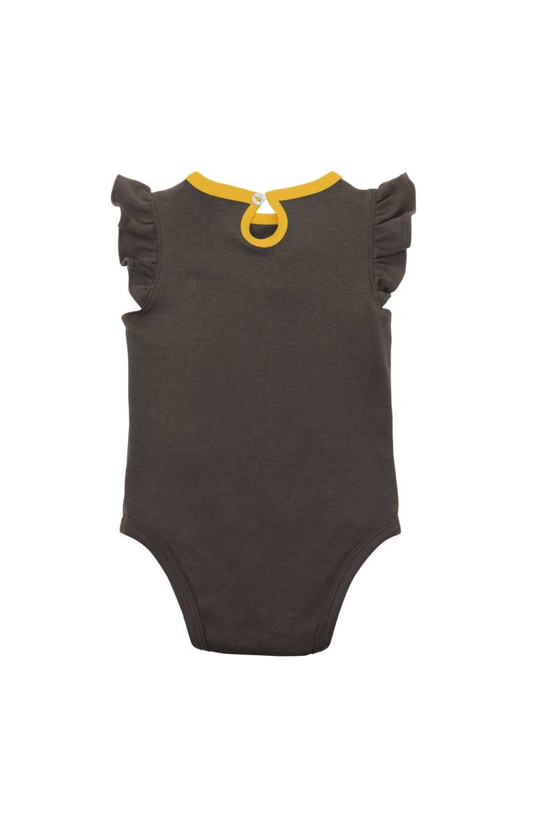 Outerstuff Infant Brown/Heather Gray San Diego Padres Little Fan Two-Pack Bodysuit Set, Alternate, color, Brown