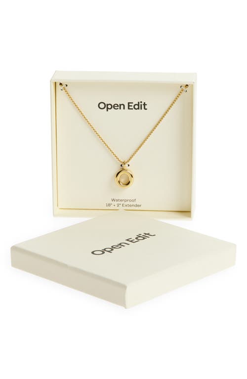Open Edit Waterproof Bubble Initial Pendant Necklace