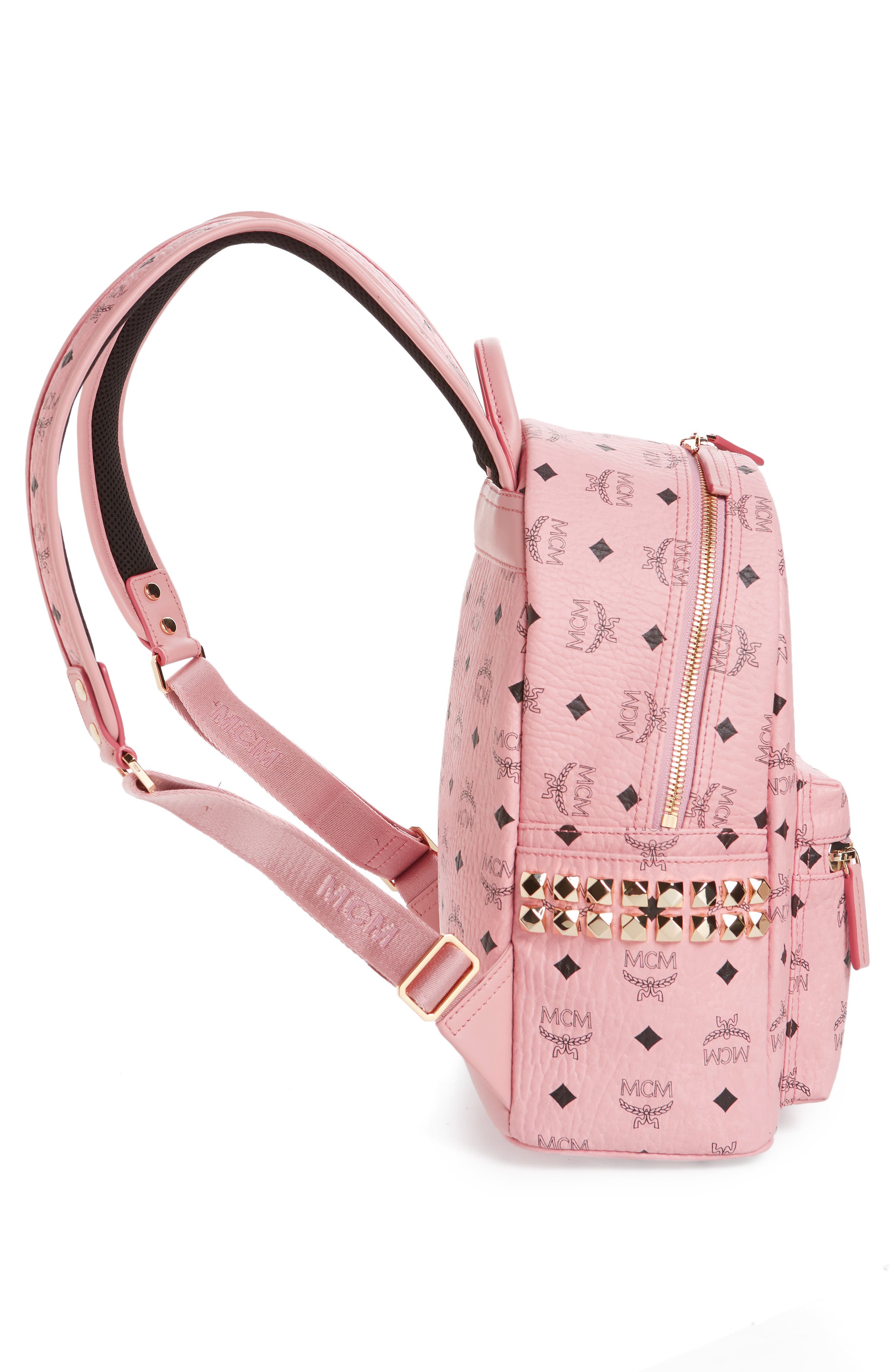Small Stark Side Stud Backpack, Alternate, color, SOFT PINK