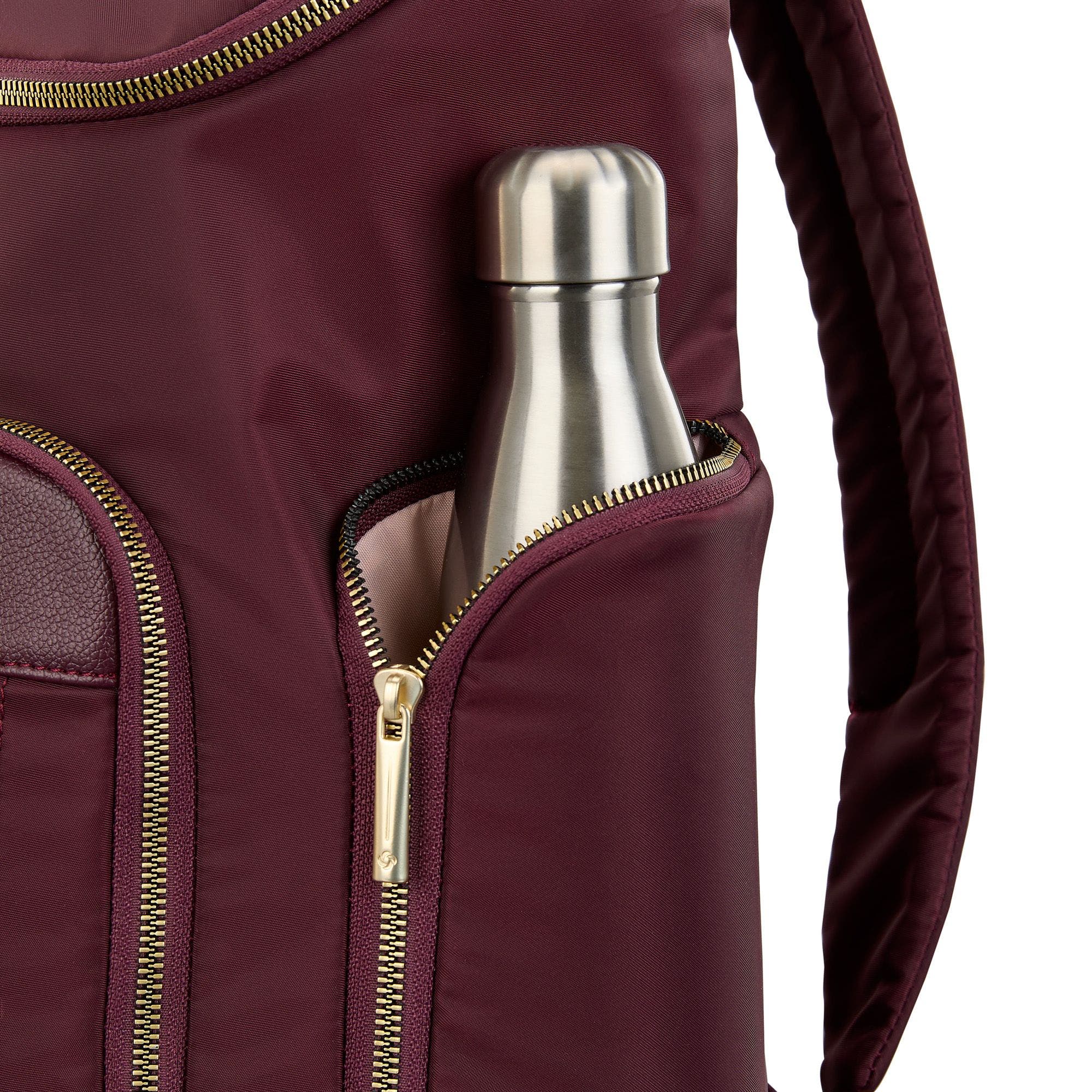 Mobile Solution 2 Deluxe Backpack with 15" Laptop Compartment, Alternate, color, Merlot