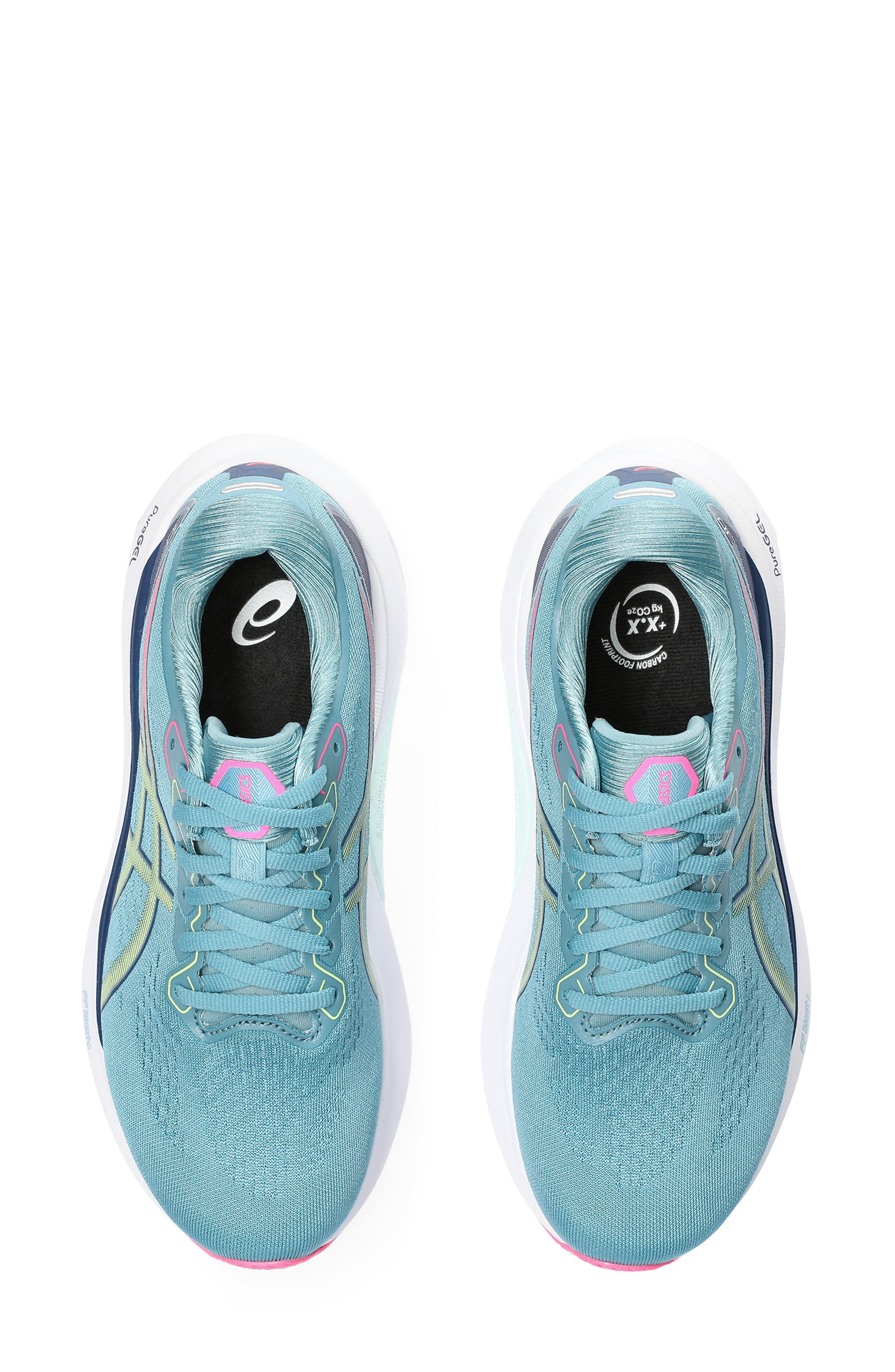 GEL-KAYANO® 30 Running Shoe, Alternate, color, GRIS BLUE/ LIME GREEN