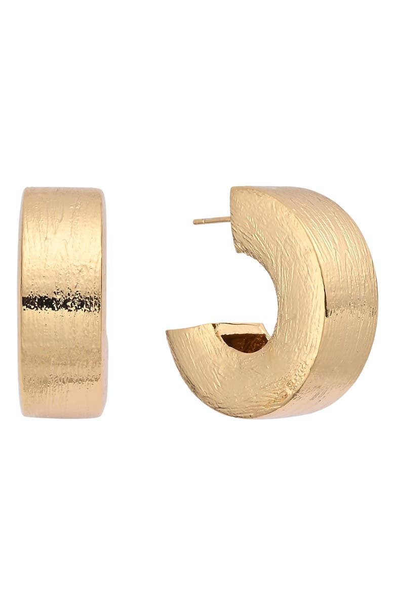 EYE CANDY LOS ANGELES Cara Hoop Earrings, Main, color, Gold