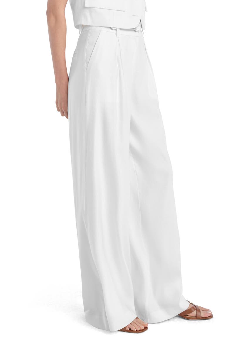 Favorite Daughter The Miranda Wide Leg Linen Blend Pants, Alternate, color, White