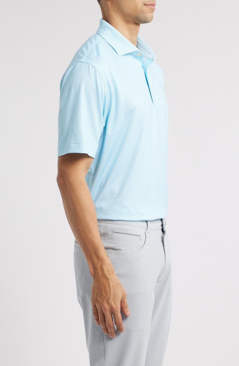 Peter Millar City of Oaks Performance Jersey Polo, Alternate, color, Blue/ White