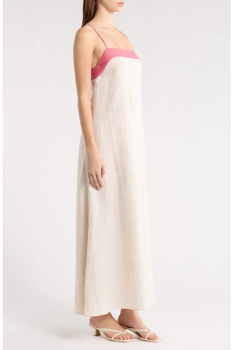 Laura Linen Maxi Dress, Alternate, color, BLUSH CANY