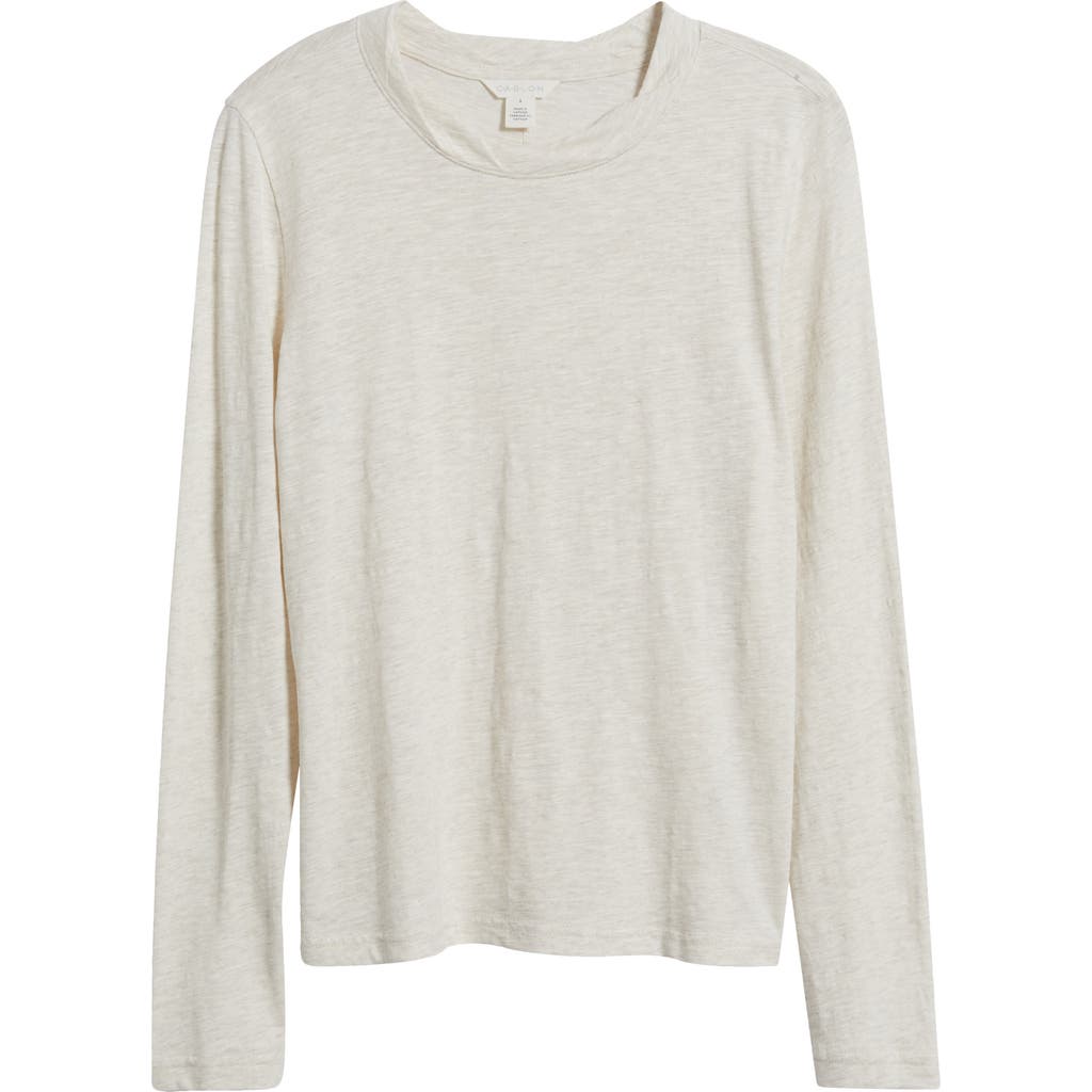 Caslonr Caslon(r) Twist Crewneck Long Sleeve T-shirt In White