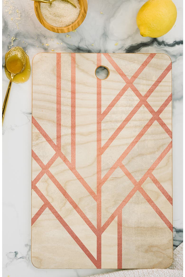Elisabeth Fredriksson Art Deco Cutting Board, Alternate, color, PINK