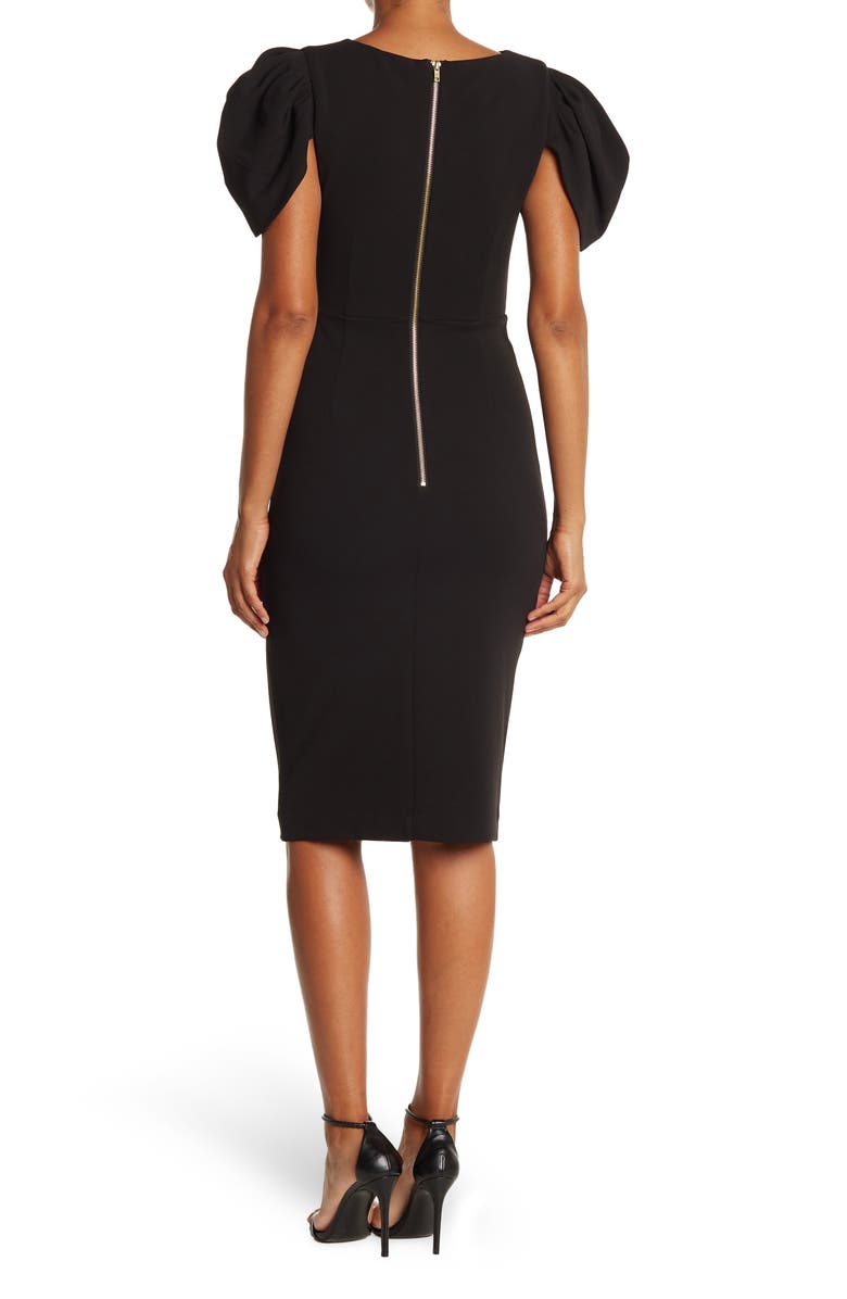 Alexia Admor Draped Shoulder Sheath Dress, Alternate, color, 
