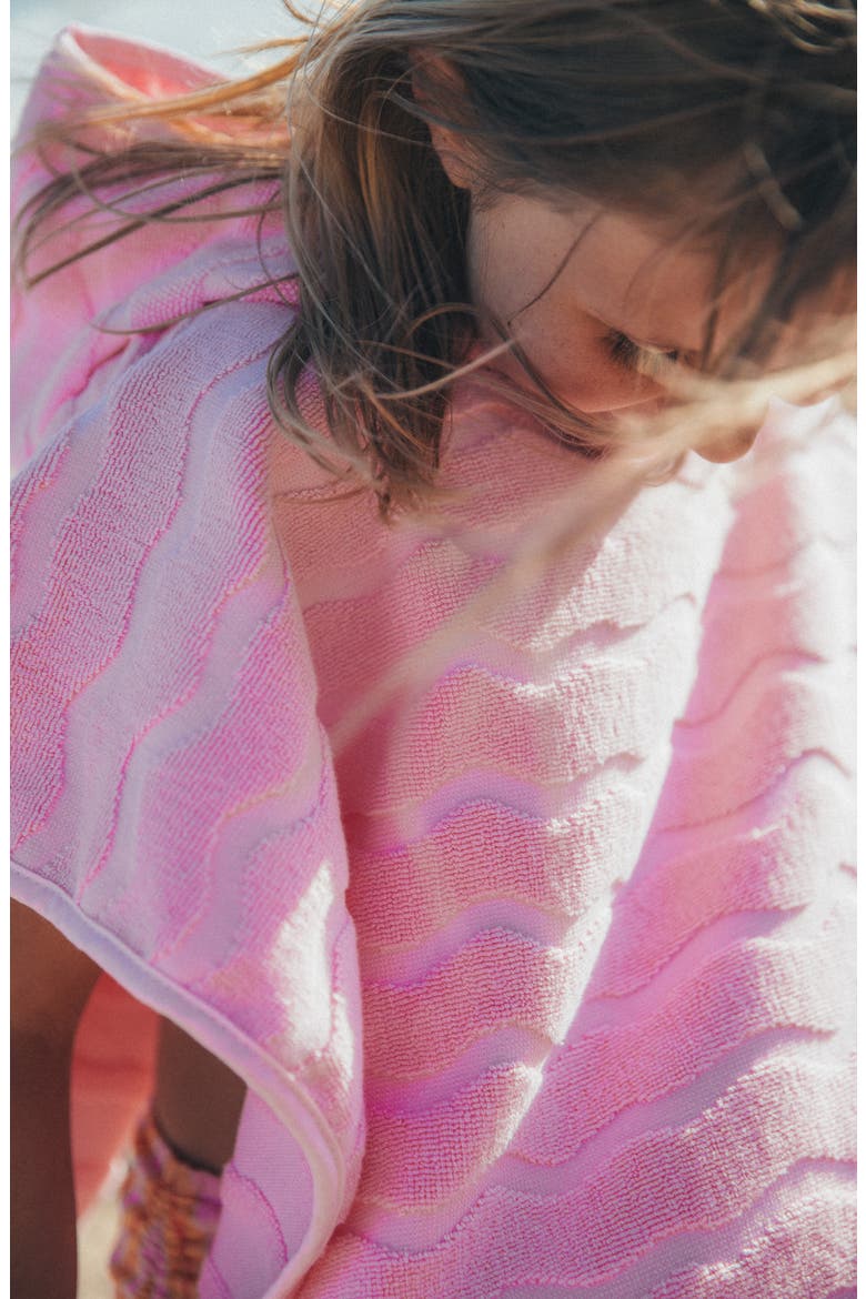 Kids' El Ray Hooded Cover-Up Poncho, Alternate, color, FAIRY TALE PINK