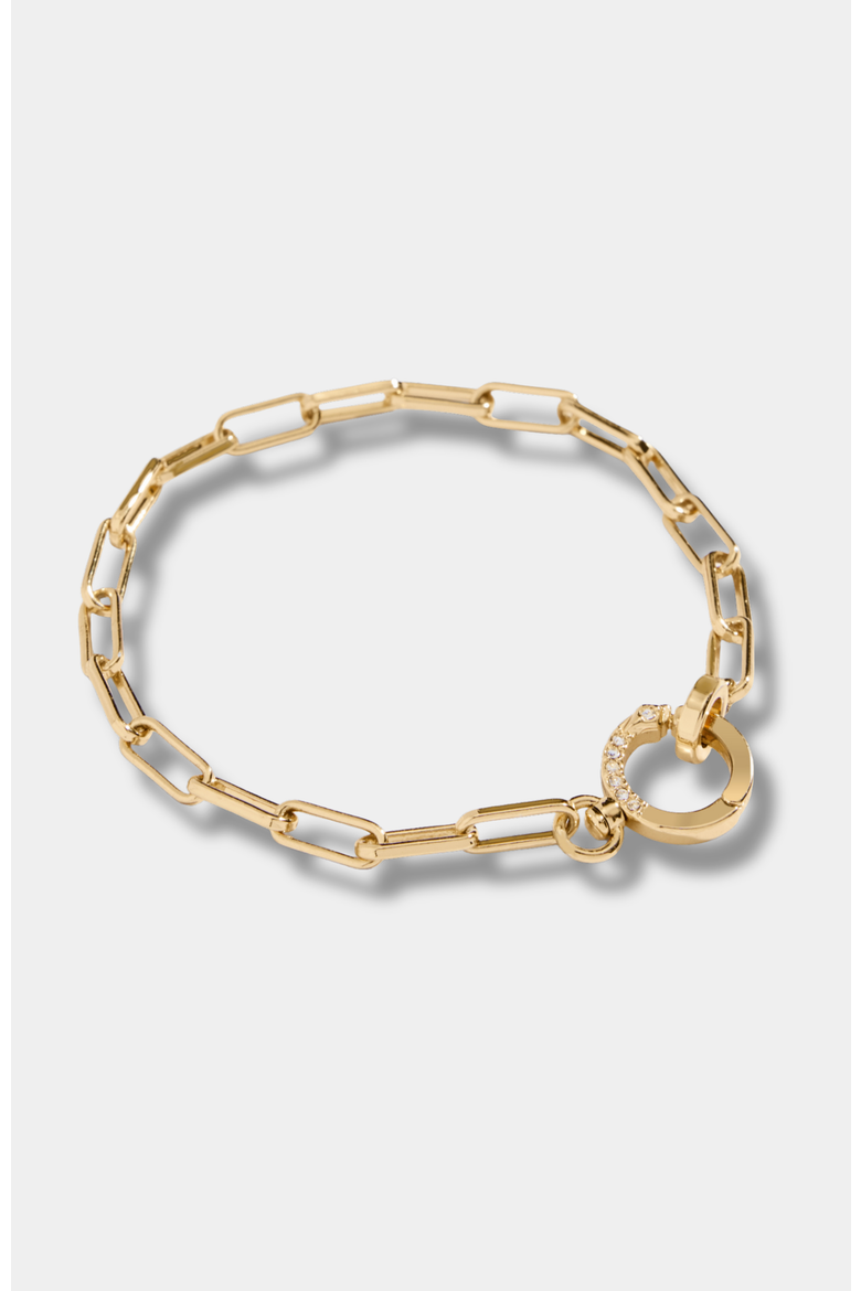 Tatum Link Bracelet, Main, color, Gold