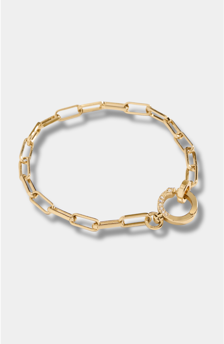 Stella & Dot Tatum Paperclip Link Bracelet, Main, color, Gold