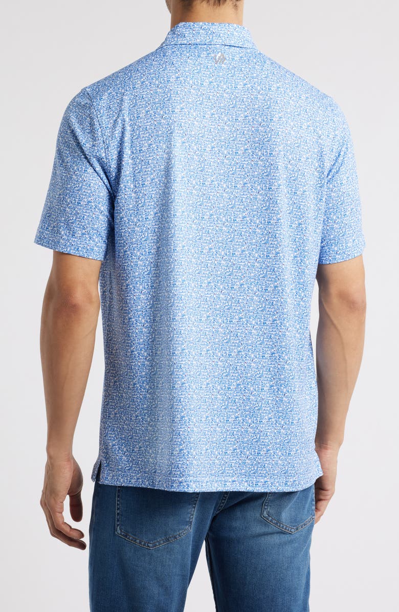 Johnston & Murphy XC4<sup>®</sup> + Cool Degree<sup>™</sup> Performance Golf Polo, Alternate, color, White/ Navy