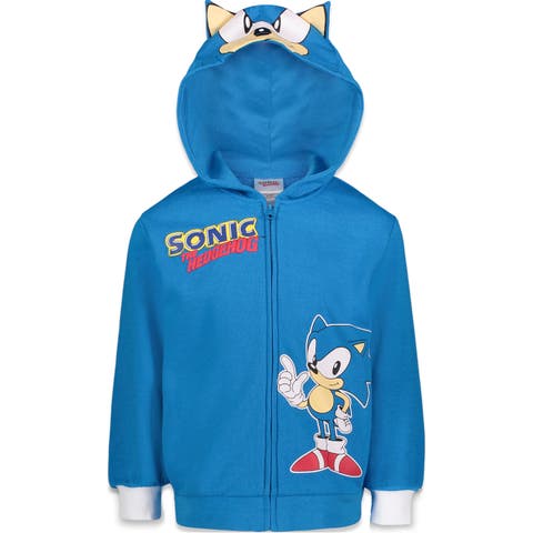 Sonic the Hedgehog Cosplay Fleece Zip-Up Hoodie