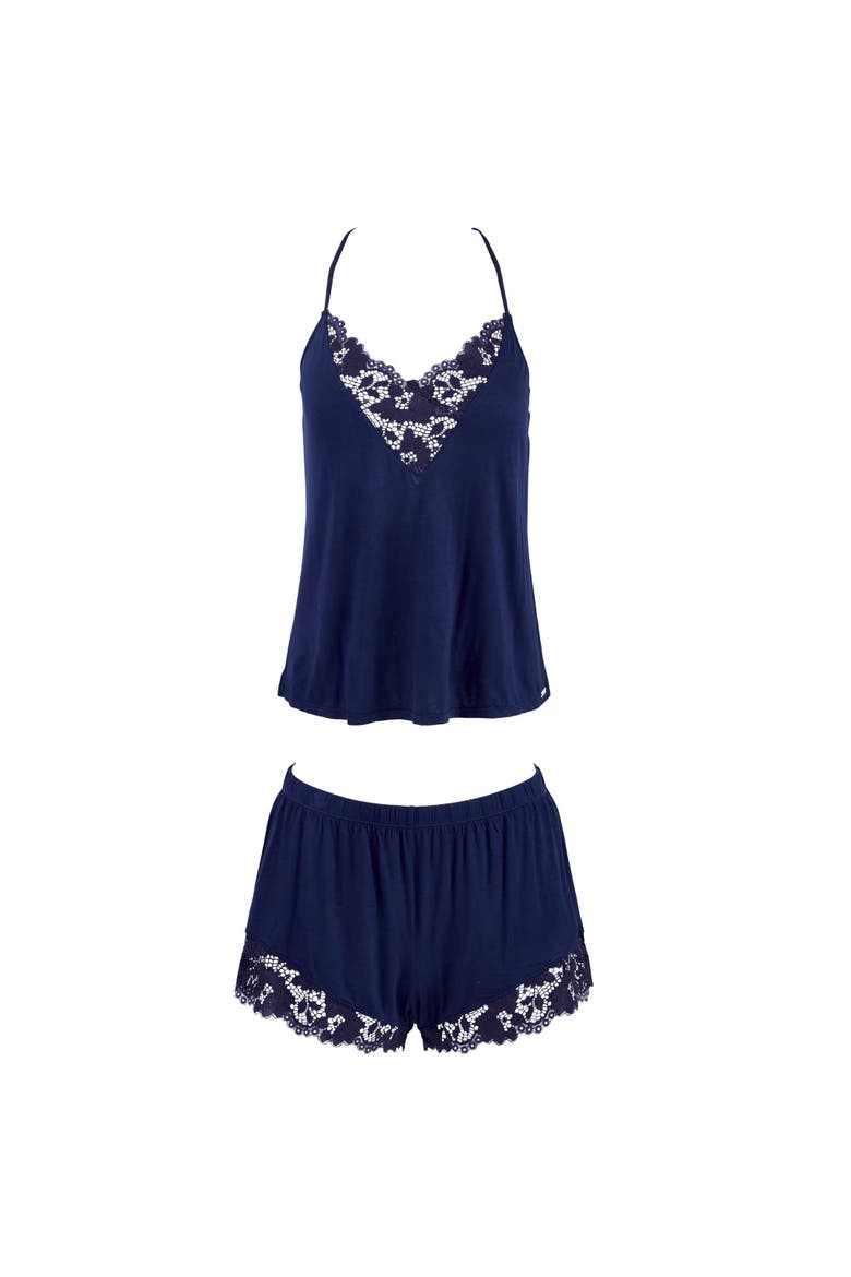 Jacky Pajama Cami & Shorts Set, Alternate, color, Open blue