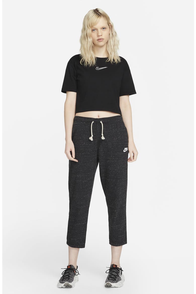 Sportswear Gym Organic Cotton Blend Joggers, Alternate, color, BLACK/ WHITE