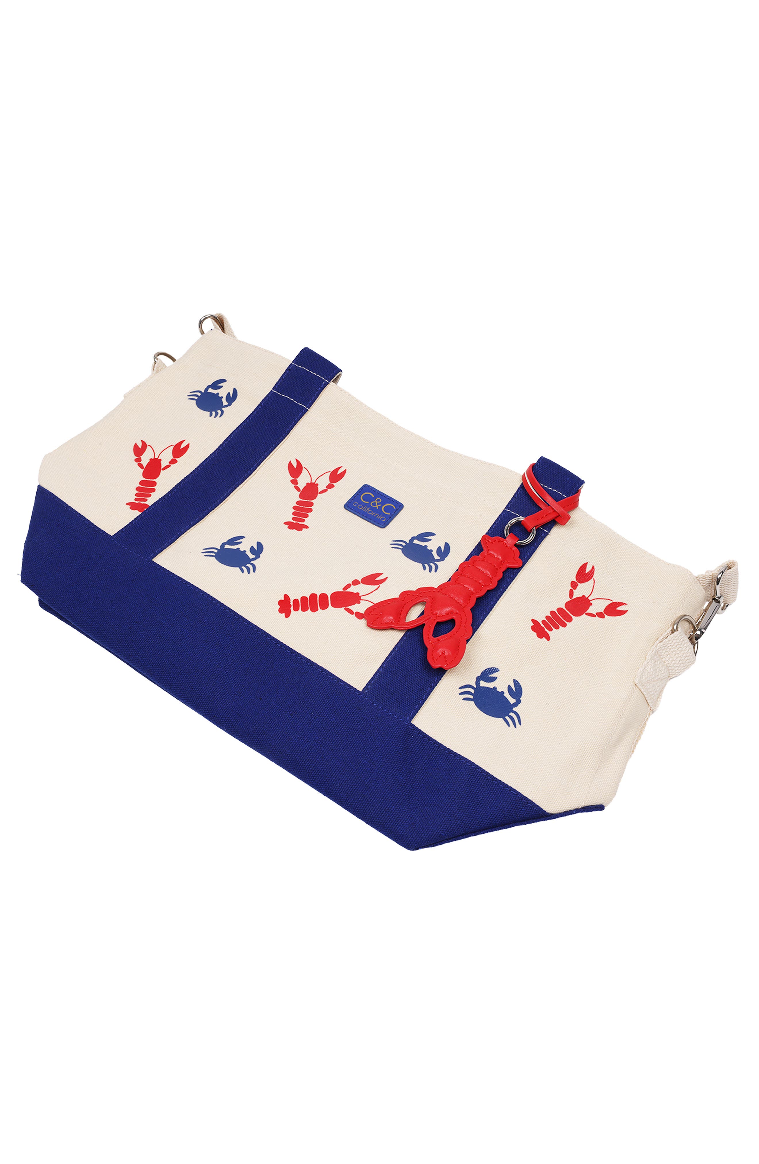C & C California Lobster & Crab Tote Bag, Alternate, color, Navy
