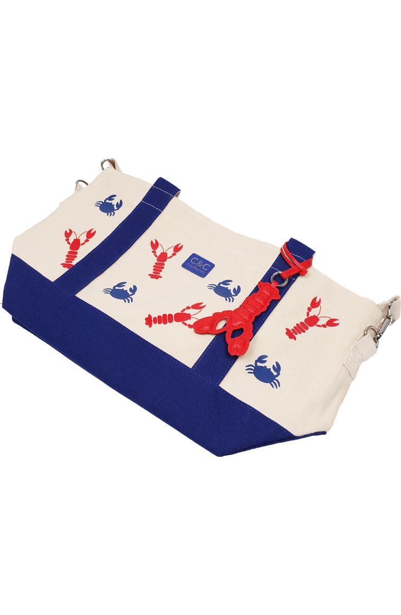 C & C California Lobster & Crab Tote Bag, Alternate, color, Navy
