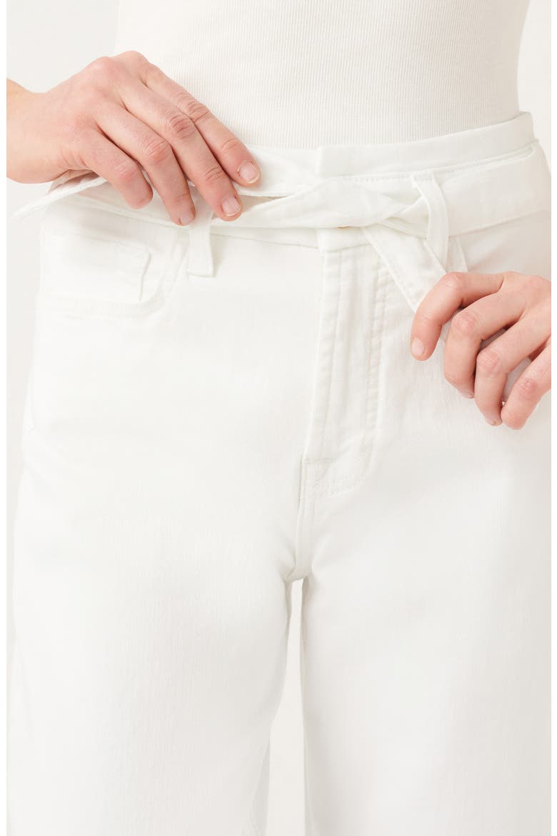 JEN7 High Waist Crop Wide Leg Jeans, Alternate, color, WHITE