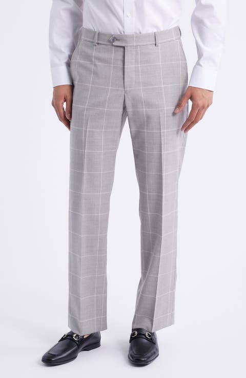 Flat Front Stretch Wool Dress Pants