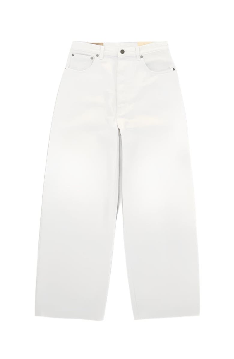 Fortela Jaron Wide-Leg Bull Cotton Trousers, Main, color, White