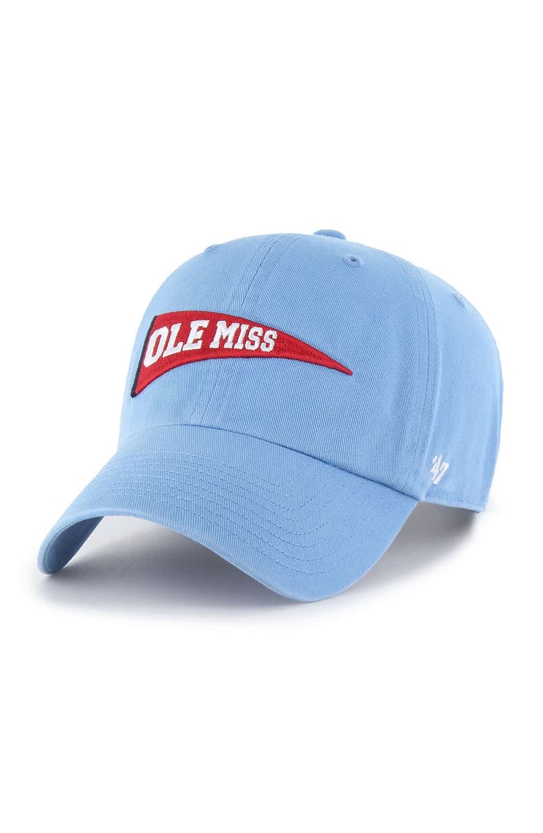 '47 Men's '47 Powder Blue Ole Miss Rebels Vault Clean Up Adjustable Hat, Main, color, 