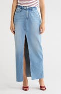 L'AGENCE Rysa Front Slit Denim Maxi Skirt