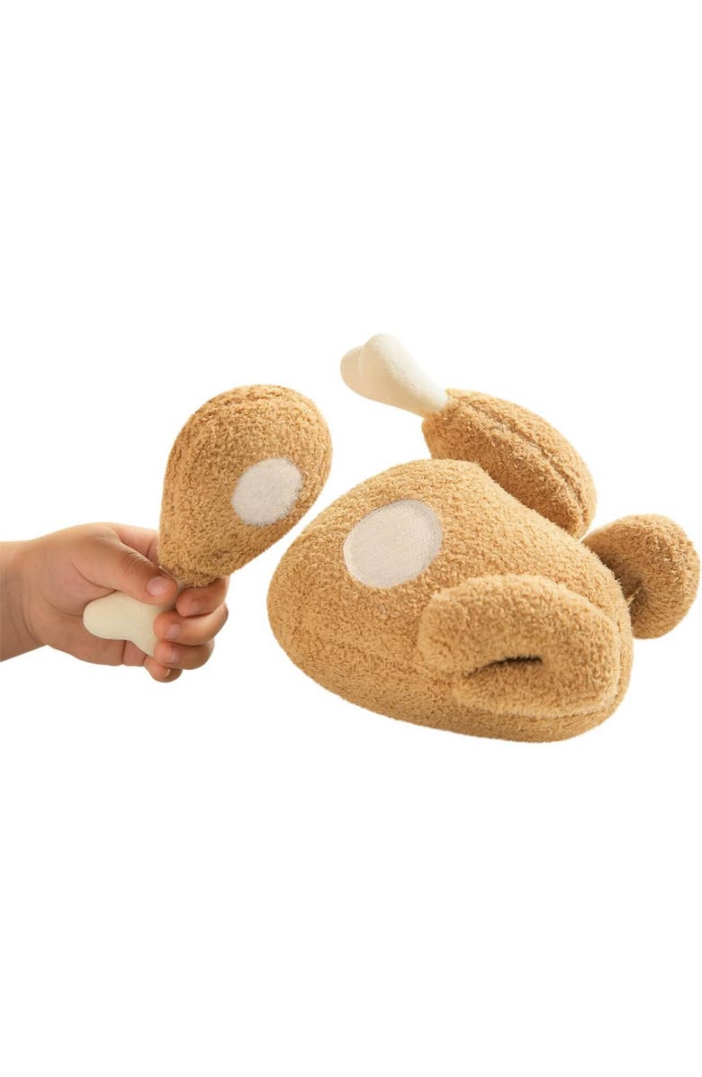 HABA Roast Chicken Soft Play Food, Pretend Play Toys for Kids Kitchen, 5-Piece Food Toys Set from Quality Fabric with Detachable Sections, Ages 3+, Main, color, Multi