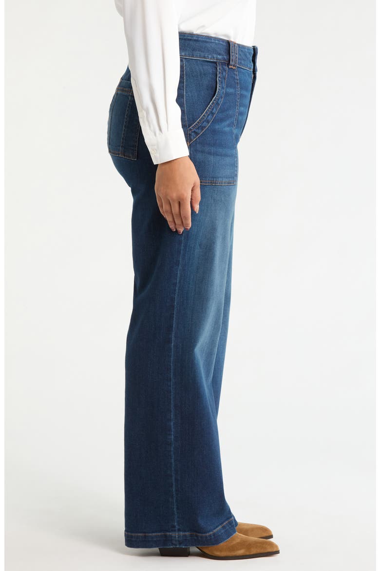 Jodi High Waist Wide Leg Utility Jeans, Alternate, color, NOURISH