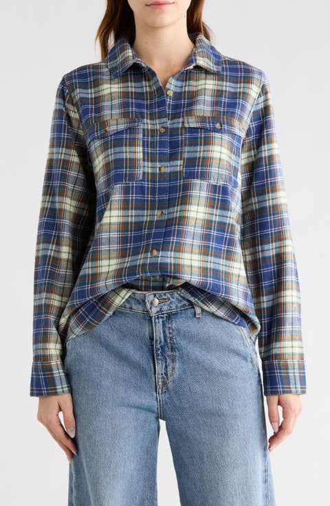Nash Plaid Flannel Button-Up Shirt