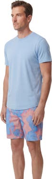 Lords of Harlech Monstera Floral Mens Flat Front Short
