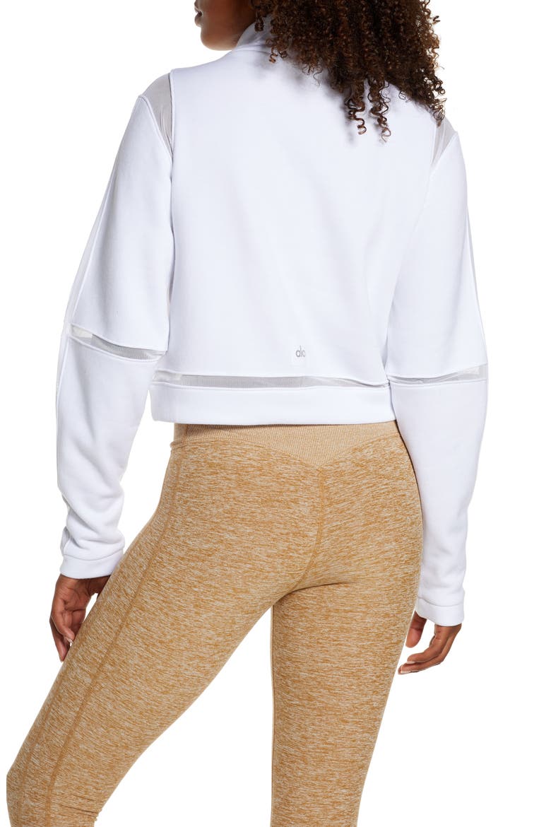 Advanced Funnel Neck Pullover, Alternate, color, WHITE