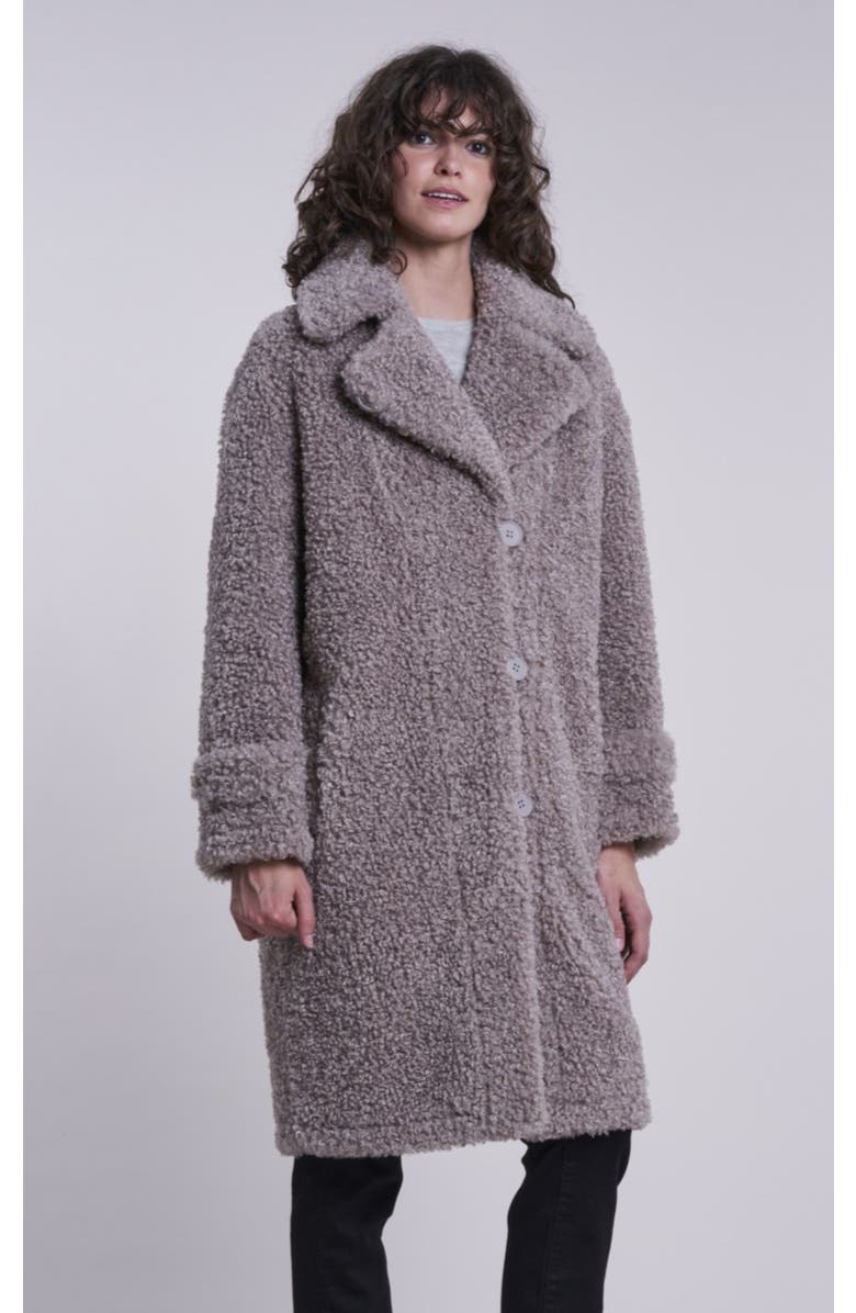 Blue Duck Faux Fur Coat, Main, color, Oatmeal