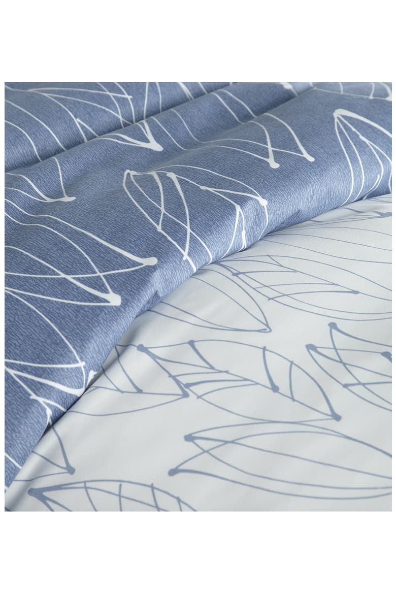 Luxury Premium Oversized Comforter Sets, Alternate, color, MODERN FOLIAGE BLUE