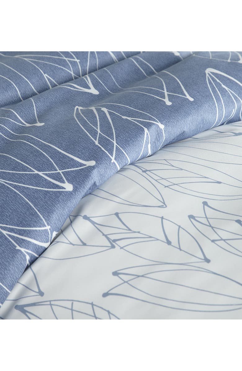 SOUTHSHORE FINE LINENS Luxury Premium Oversized Comforter Sets, Alternate, color, Modern Foliage Blue