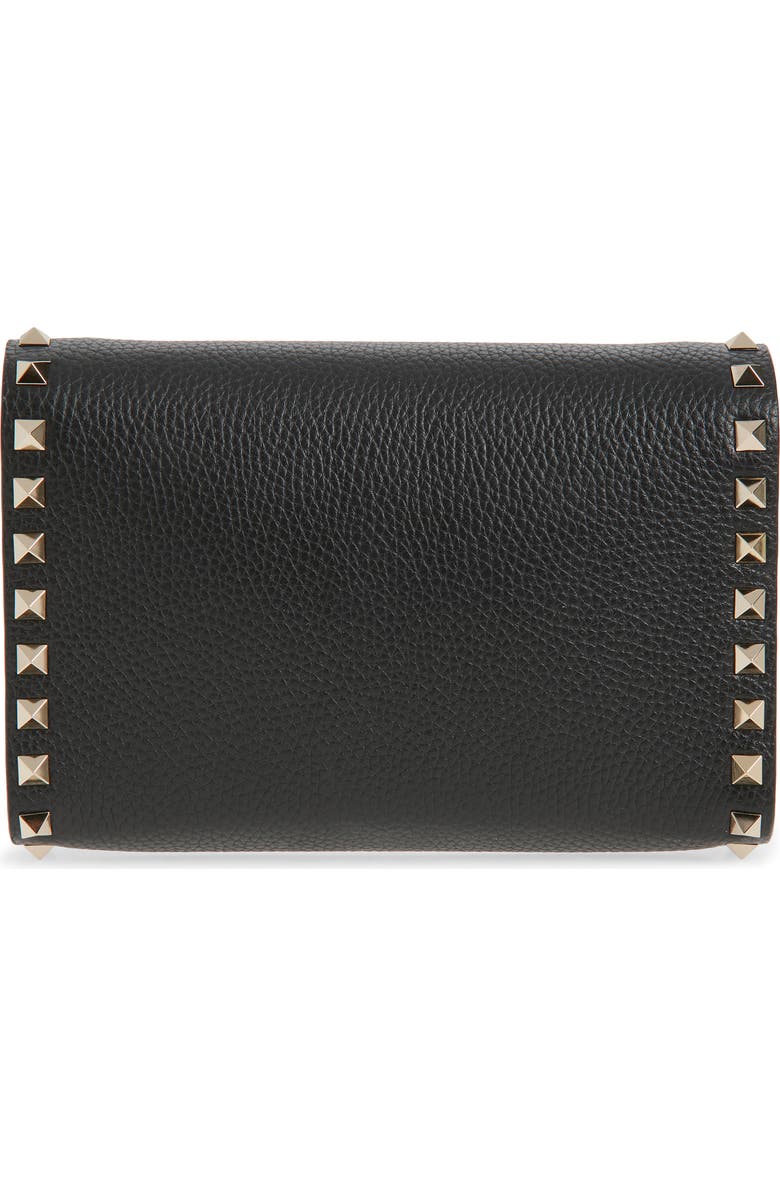 Valentino Garavani Mini Rockstud Leather Shoulder Bag, Alternate, color, Black