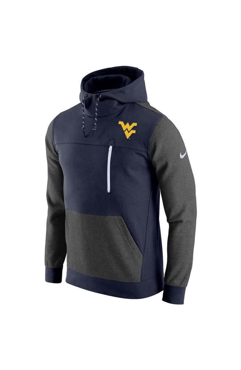 Nike Men's Nike Navy West Virginia Mountaineers AV-15 2.0 Slim Fit Pullover Hoodie, Alternate, color, Navy