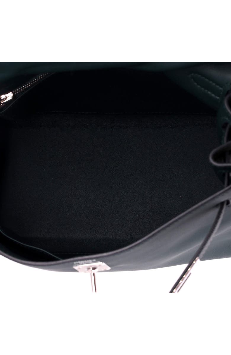 Pre-Owned Hermes Kelly Handbag Green Swift with Palladium Hardware 25, Alternate, color, Vert Cypress