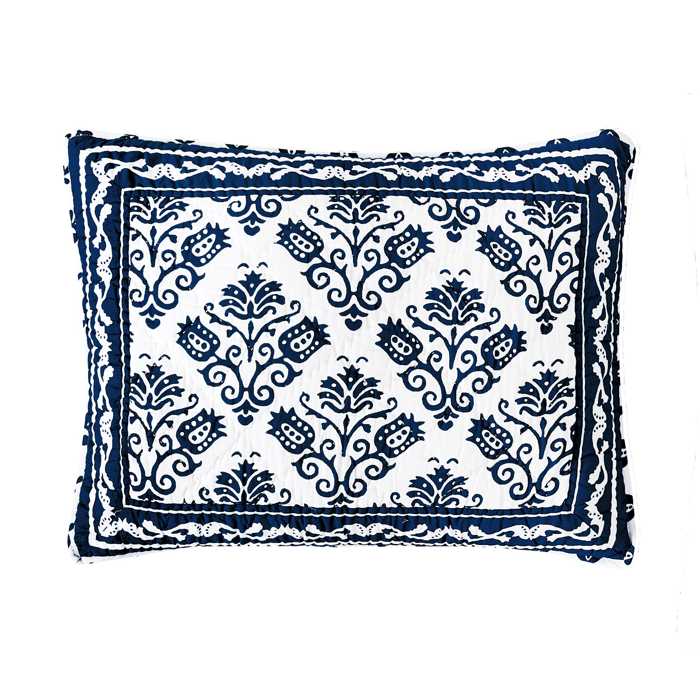 Carol & Frank 20" X 26" Colonial Williamsburg 20" X 26" Cassie Standard Sham In Blue