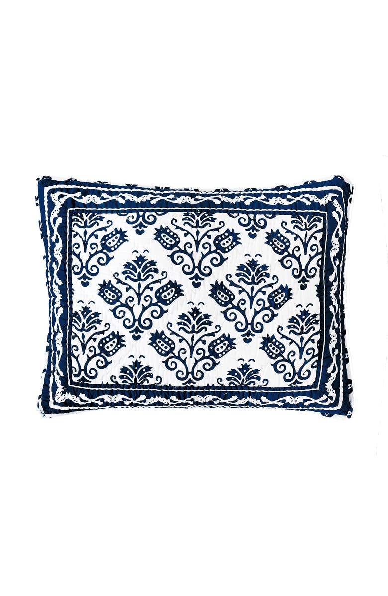 carol & frank 20" x 26" Colonial Williamsburg 20" x 26" Cassie Standard Sham, Main, color, Blue