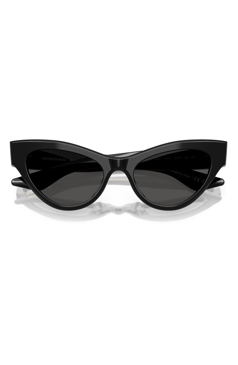 Oliver Peoples x KHAITE 54mm Cat Eye Sunglasses, Alternate, color, Black