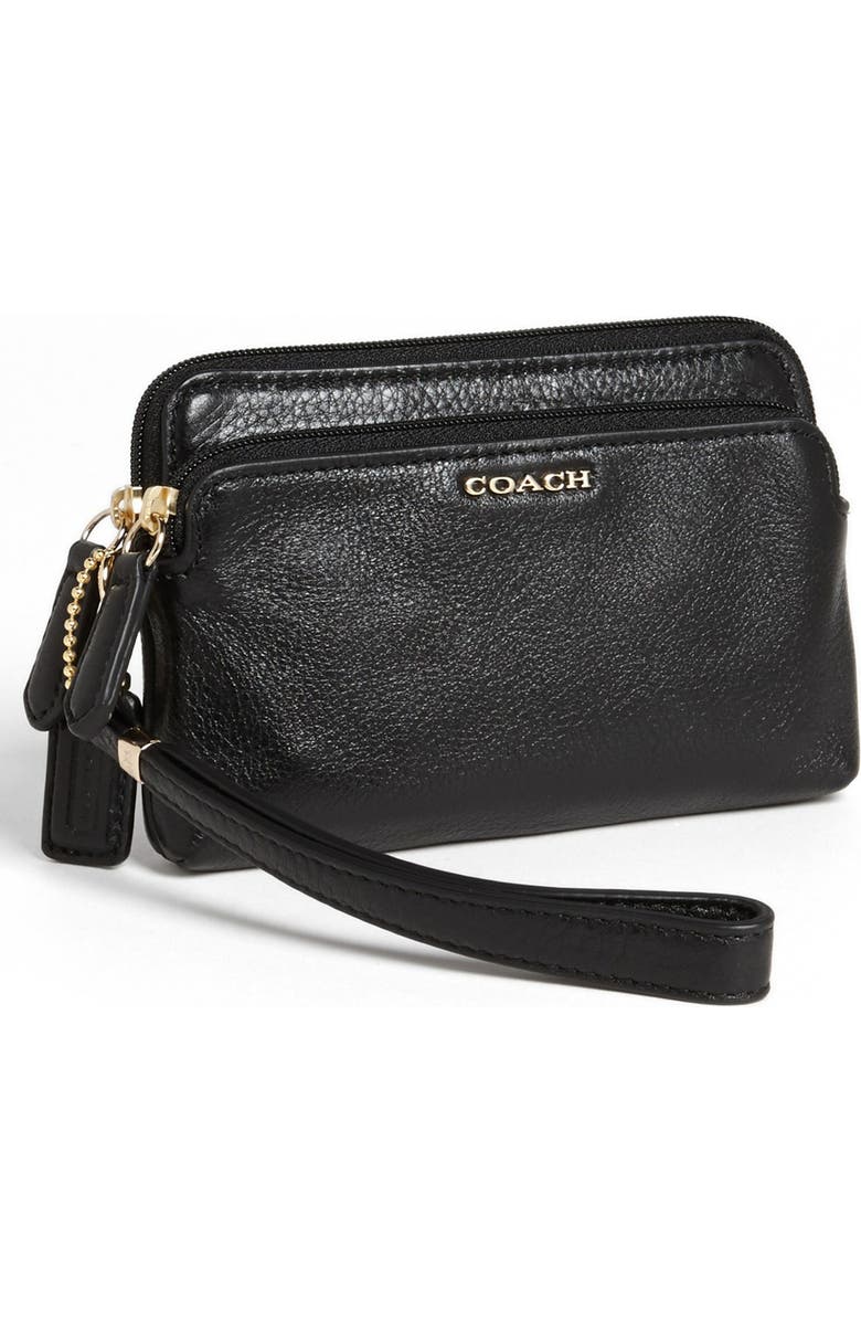 COACH 'Madison' Leather Wristlet, Main, color,