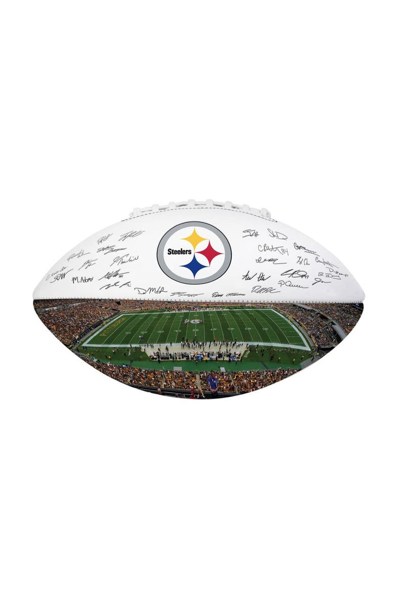 LOGO BRANDS Pittsburgh Steelers 2025 Autograph Signature Football, Main, color, Black