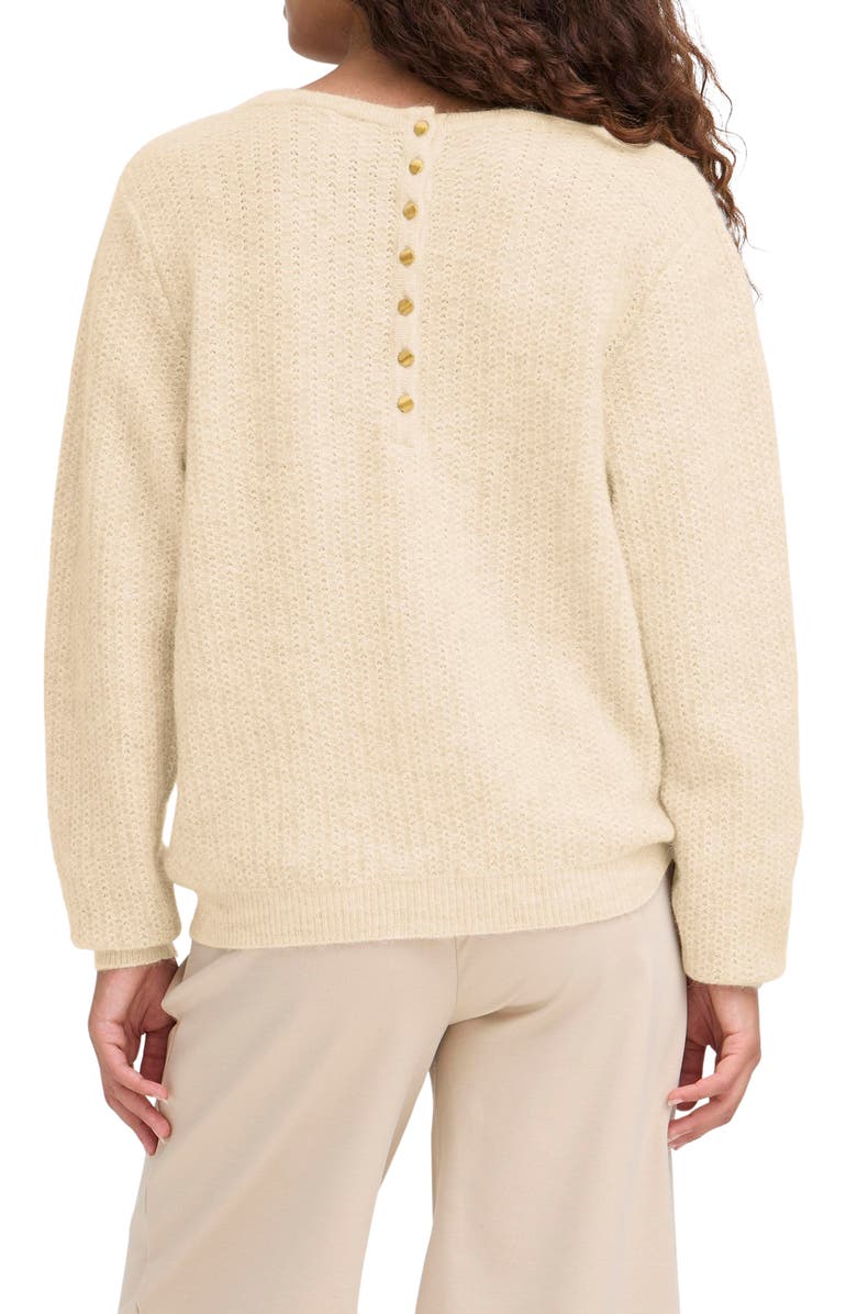 ICHI Boat Neck Sweater, Alternate, color, Oatmeal Melange