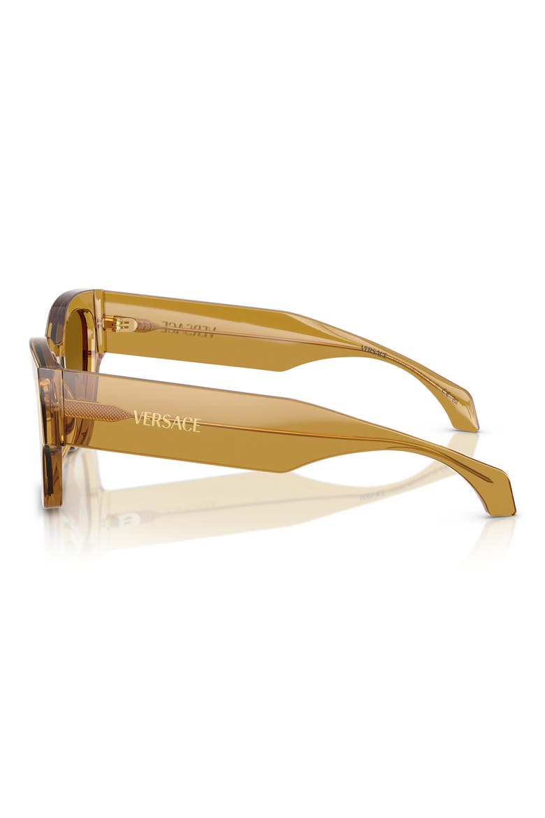 53mm Cat Eye Sunglasses, Alternate, color, TRANSPARENT HONEY/ YELLOW