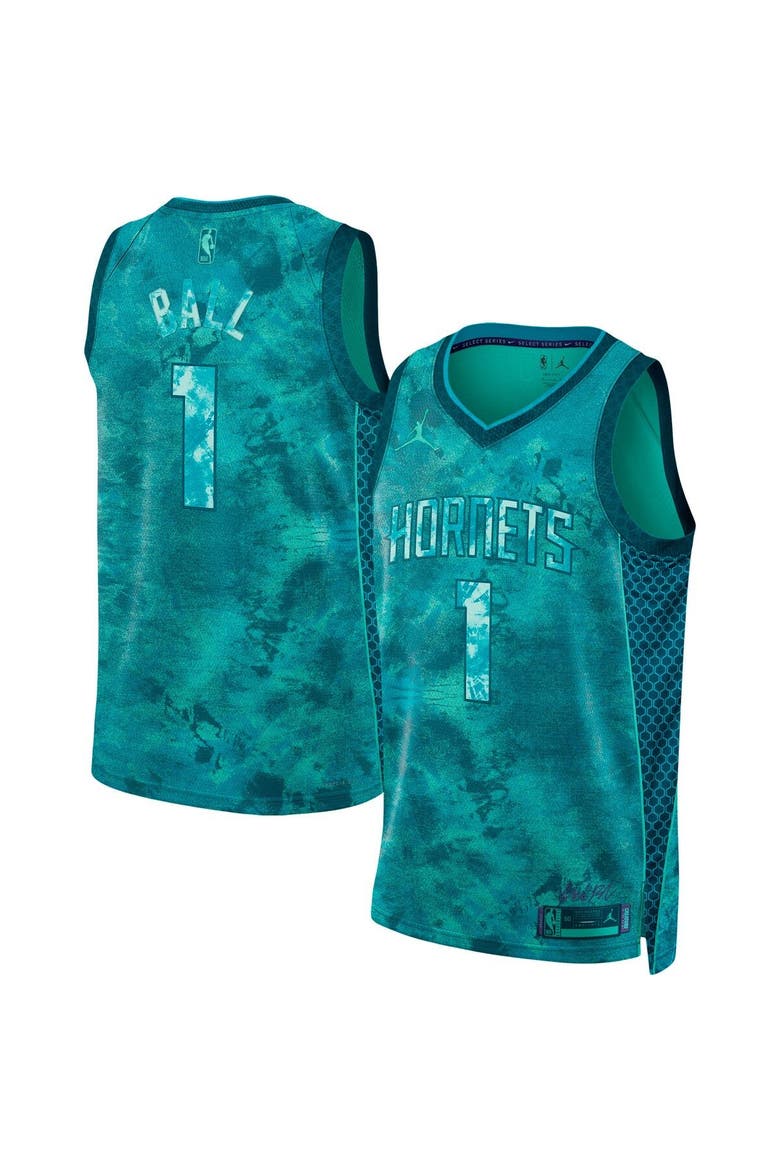 Unisex Jordan Brand LaMelo Ball Teal Charlotte Hornets Select Series Swingman Jersey, Main, color, Mint