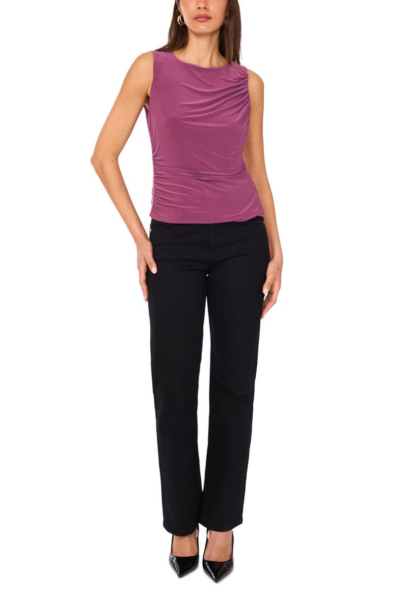 Ruched Sleeveless Top, Alternate, color, SWEET PLUM